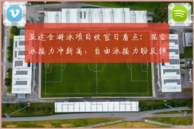 亚运会游泳项目收官日看点:混合泳接力冲新高,自由泳接力盼反弹 - 搜狐体育推荐